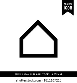 Startseite schwarze Farbe der flachen einfachen Symbol. Web-Apps Security Kit Illustration Vektorgrafik von mobilen Anwendungen. Moderner Designstil. Einzelzeichen