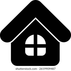 Startseite Schwarzes Symbol Vektor Design