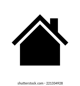 Home. Black vector icon.