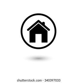 home - black vector icon