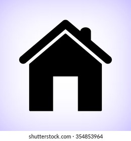 Home  - black vector icon