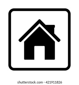 Home  - black vector icon