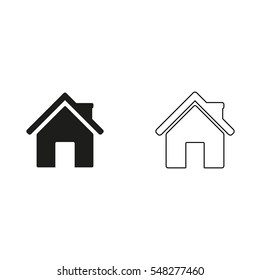 Home -  black vector icon