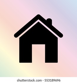 Home  - black vector icon