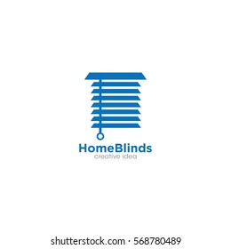 Home Blinds Creative Concept Logo Design Template