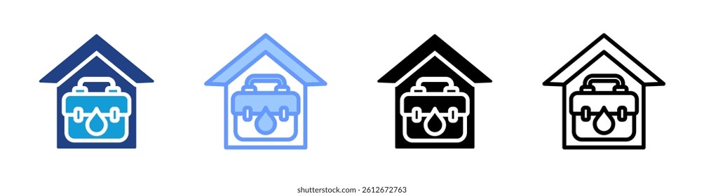 Home Blood Testing Kit icon set multiple style collection
