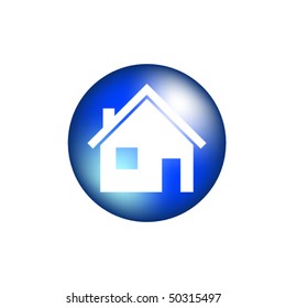 home blue button in vector format