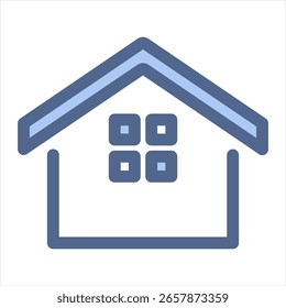 Inicio Ilustración vectorial de iconos azules