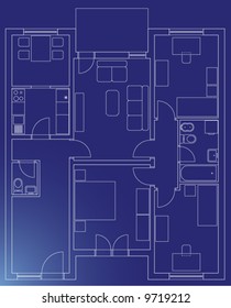 vector de arquitectura de planos de casa