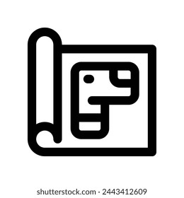 home blueprint icon. vector line icon for your website, mobile, presentation, and logo design.