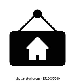 home board glyph flat vector icon