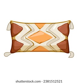 home boho pillow cartoon. interior room, furniture sofa, apartment decor home boho pillow sign. isolated symbol vector illustration