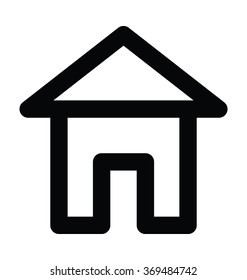 Home Bold Line Vector Icon