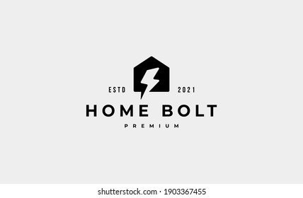 Home Bolt Logo Vector Design Icon Illustration