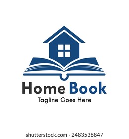 Home book design logo template illustration