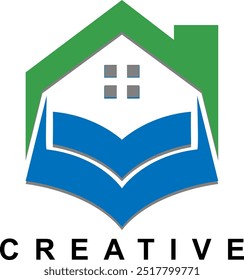 Ilustração do modelo do logotipo do design do livro inicial