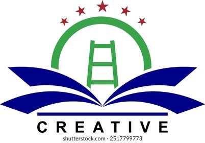 Ilustração do modelo do logotipo do design do livro inicial