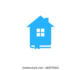 Home Book Icon Logo Design Element