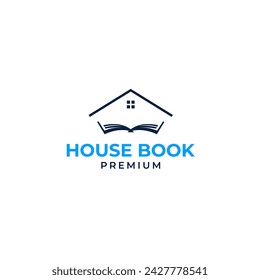 Home Book Logo Design Concept Vector Illustration
