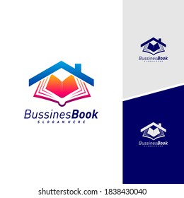 Home Book logo design vector template, Illustration Book design Concept, Icon symbol