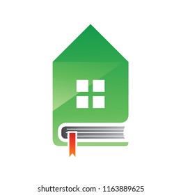 Home Book Logo Template, library, education symbol logo