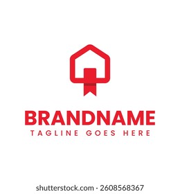 Home Bookmark Education Logo, symbolizing learning at home, growth, and educational support