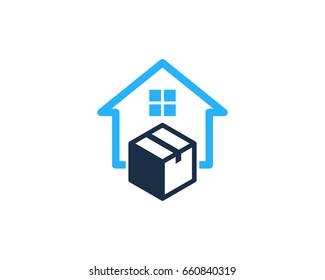 Home Box Icon Logo Design Element