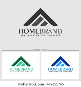 Home brand. Real estate logo template. Vector illustration eps.10
