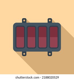 Home breaker icon flat vector. Fuse panel. Safety power