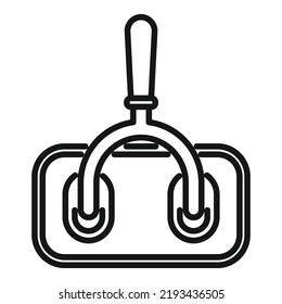 Home breaker icon outline vector. Fuse panel. Safety power