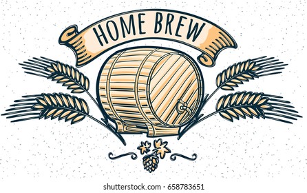 Home brew beer emblem