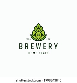 Home brewery craft logo icon design template vector