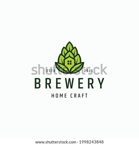 Home brewery craft logo icon design template vector