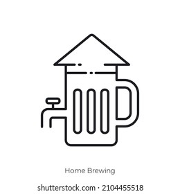 Home Brewing Icon. Outline Style Icon Design Isolated On White Background