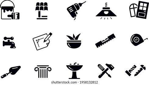 Home and Bricolage Icons vector design 