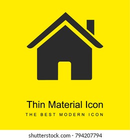 Home bright yellow material minimal icon or logo design
