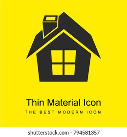 Home bright yellow material minimal icon or logo design