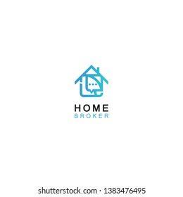 HOME BROKER REAL ESTATE LOGO TEMPLATE MODERN