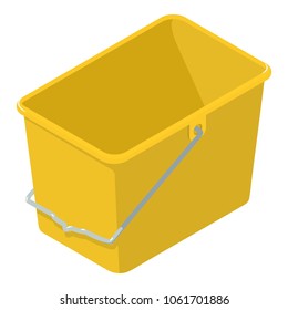 Home bucket icon. Isometric illustration of home bucket vector icon for web