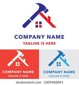 Diseño del logotipo de construcción de viviendas