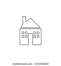 Home build icon. Architecture sign