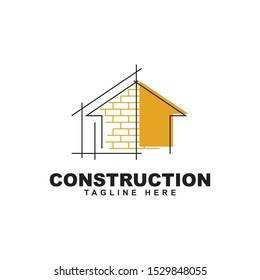 Home build illustration symbol logo design template