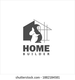 Plantilla de diseño de logotipos de construcción para la construcción y renovación de propiedades o propiedades