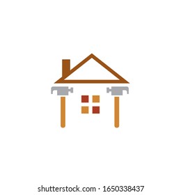 Diseño de icono vectorial de la plantilla de logotipo de compilación doméstica