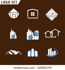 home build vector set design element. Real Estate design collection. Vector illustration
