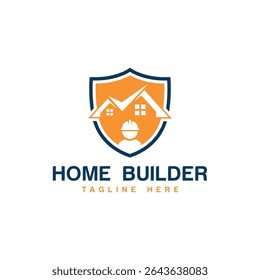 casa construtor logotipo design casa imobiliário construtor construção criativa