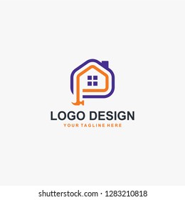 Home builder logo design vector