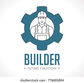Home builders logo - house construction concept