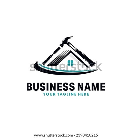 Home building with Carpentry logo design