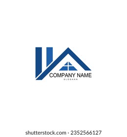Home Building Construction logo design vector.